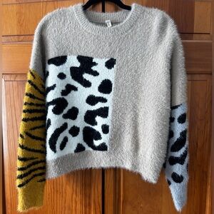 Animal Print Boutique Sweater | size medium | like new